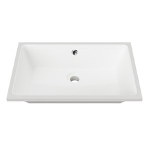 530mm White Rectangular Ceramic Undermount Basin